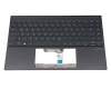 HQ21013183007 original Asus keyboard incl. topcase DE (german) black/black with backlight