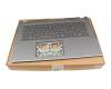 HQ26901001F80 original Acer keyboard incl. topcase CH (swiss) grey/grey with backlight
