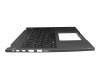 JTE4600K2030003 original Acer keyboard incl. topcase DE (german) black/grey with backlight