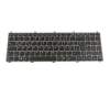 Keyboard CH (swiss) black/grey original suitable for Sager Notebook NP87xx