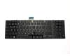 Keyboard DE (german) black/black glare original suitable for Toshiba Satellite C855