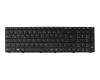 Keyboard DE (german) black/black matte with backlight (N75) original suitable for Nexoc S739 (N870HC)