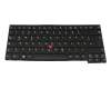 Keyboard DE (german) black/black matte with mouse-stick original suitable for Lenovo ThinkPad L450 (20DS/20DT)