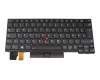 Keyboard DE (german) black/black with backlight and mouse-stick original suitable for Lenovo ThinkPad L13 Gen 2 (20VH/20VJ)