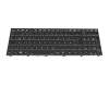 Keyboard DE (german) black/black with backlight original suitable for Sager Notebook NP8875D (PD70SND-G)