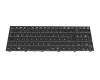 Keyboard DE (german) black/black with backlight original suitable for Sager Notebook NP8876E (PD70SNE-G)
