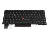 Keyboard DE (german) black/black with mouse-stick original suitable for Lenovo ThinkPad L13 Yoga Gen 2 (21AD/21AE)