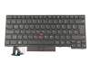 Keyboard DE (german) black/black with mouse-stick original suitable for Lenovo ThinkPad T480s (20L7/20L8)