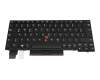 Keyboard DE (german) black/black with mouse-stick original suitable for Lenovo ThinkPad X13 (20UF/20UG)