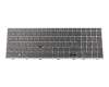 Keyboard DE (german) black/grey with backlight and mouse-stick (SureView) original suitable for HP ZBook 15u G5