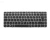 Keyboard DE (german) black/silver matt with backlight and mouse-stick original suitable for HP EliteBook 840R G4