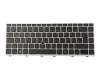 Keyboard DE (german) black/silver with backlight and mouse-stick (SureView) original suitable for HP EliteBook 830 G5