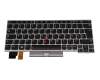 Keyboard DE (german) black/silver with backlight and mouse-stick original suitable for Lenovo ThinkPad L13 Gen 2 (20VH/20VJ)