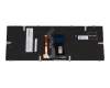 Keyboard DE (german) black/silver with backlight original suitable for Clevo N14x