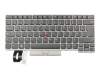 Keyboard DE (german) black/silver with mouse-stick original suitable for Lenovo ThinkPad E490 (20N8/20N9)