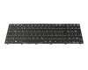Keyboard DE (german) black/white/black matte with backlight RGB original suitable for Gaming Guru Venus (N957TP6)