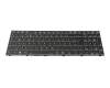 Keyboard DE (german) black/white/black matte with backlight RGB original suitable for Medion Erazer Defender P50i (NP70RND)