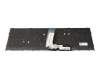 Keyboard DE (german) black/white/black matte with backlight RGB original suitable for Sager Notebook NP6271J (NP70RNJS)