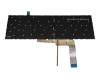 Keyboard DE (german) black with backlight (Backlight red) original suitable for MSI GF76 11UG (MS-17L1)