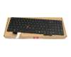 Keyboard DE (german) black with backlight and mouse-stick original suitable for Lenovo ThinkPad T16 Gen 4 (21QE/21QF)
