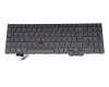 Keyboard DE (german) grey/grey with backlight and mouse-stick original suitable for Lenovo ThinkPad P16s Gen 1 (21BT/21BU)