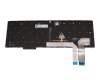 Keyboard DE (german) grey/grey with backlight and mouse-stick original suitable for Lenovo ThinkPad P16s Gen 1 (21BT/21BU)