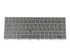 Keyboard DE (german) grey/silver with mouse-stick original suitable for HP EliteBook 840 G5