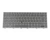 Keyboard DE (german) grey/silver with mouse-stick original suitable for HP ZBook 14u G5