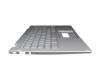 Keyboard DE (german) silver with backlight original suitable for Acer Chromebook Spin 514 (CP514-2H)