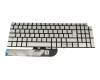 Keyboard DE (german) silver with backlight original suitable for Dell Inspiron 15 (5501)