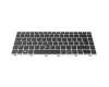Keyboard SF (swiss-french) black/silver with backlight and mouse-stick original suitable for HP EliteBook 840 G6