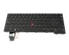 Keyboard SG (swiss-german) black/black with backlight and mouse-stick original suitable for Lenovo ThinkPad L14 Gen 3 (21C5/21C6)
