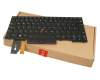 Keyboard UK (english) black/black with backlight and mouse-stick original suitable for Lenovo ThinkPad L480 (20LS/20LT)