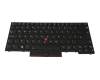 Keyboard UK (english) black/black with backlight and mouse-stick original suitable for Lenovo ThinkPad L490 (20Q5/20Q6)