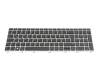 Keyboard black/silver with backlight original suitable for HP ProBook 640 G4