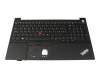 Keyboard incl. topcase CH (swiss) black/black with backlight and mouse-stick original suitable for Lenovo ThinkPad E15 Gen 2 (20TD/20TE)