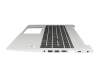 Keyboard incl. topcase CH (swiss) black/silver original suitable for HP ProBook 450 G6