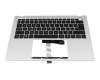 Keyboard incl. topcase CH (swiss) black/silver with backlight original suitable for Acer Swift Go 14 (SFG14-73)