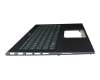 Keyboard incl. topcase DE (german) anthracite/grey with backlight original suitable for Asus UX535QE