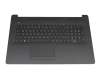 Keyboard incl. topcase DE (german) black/black (TP/without DVD) suitable for HP 17-by2000