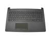 Keyboard incl. topcase DE (german) black/black (diamond) original suitable for HP 15-bs000