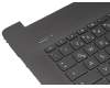 Keyboard incl. topcase DE (german) black/black (with TP/DVD, “black brushed” surface texture) original suitable for HP 17-by4000