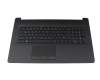 Keyboard incl. topcase DE (german) black/black (with TP/DVD, surface structure \"Diamond) original suitable for HP 17-by1000