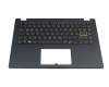 Keyboard incl. topcase DE (german) black/black original suitable for Asus E410MA