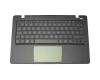 Keyboard incl. topcase DE (german) black/black original suitable for Asus VivoBook F200MA