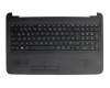 Keyboard incl. topcase DE (german) black/black original suitable for HP 255 G6