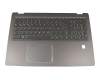 Keyboard incl. topcase DE (german) black/black original suitable for Lenovo Yoga 510-15IKB (80VC)