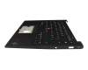 Keyboard incl. topcase DE (german) black/black with backlight and mouse-stick (Wi-Fi) original suitable for Lenovo ThinkPad X1 Carbon G10 (21CC)
