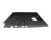 Keyboard incl. topcase DE (german) black/black with backlight original suitable for Acer Aspire 7 (A715-43G)