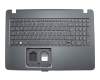 Keyboard incl. topcase DE (german) black/black with backlight original suitable for Acer Aspire F15 (F5-573G)